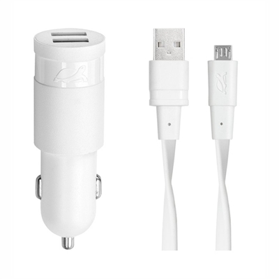 Rivacase Cargador Coche 242 Usb Blanco